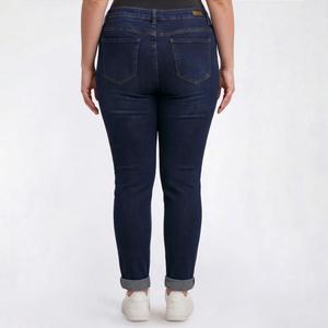 Plus Size Bleu Denim Roll Cuff Skinny Ankle Jeans alternate view